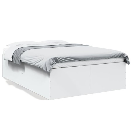 vidaXL Estructura de cama madera de ingeniería blanca 140x190 cm