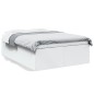 vidaXL Estructura de cama madera de ingeniería blanca 140x190 cm vidaXL Estructura de cama madera de ingeniería blanca 140x190 cm