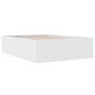 vidaXL Estructura de cama madera de ingeniería blanca 140x190 cm vidaXL Estructura de cama madera de ingeniería blanca 140x190 cm