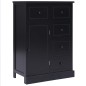 vidaXL Aparador con 10 cajones madera negro 113x30x79 cm vidaXL Aparador con 10 cajones madera negro 113x30x79 cm