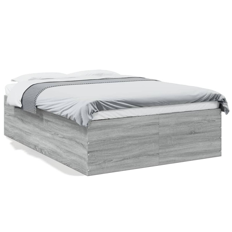 vidaXL Estructura de cama madera de ingeniería gris Sonoma 140x190 cm vidaXL Estructura de cama madera de ingeniería gris Sonoma 140x190 cm