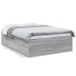 vidaXL Estructura de cama madera de ingeniería gris Sonoma 140x190 cm vidaXL Estructura de cama madera de ingeniería gris Sonoma 140x190 cm