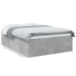 vidaXL Estructura de cama madera de ingeniería gris hormigón 140x190cm