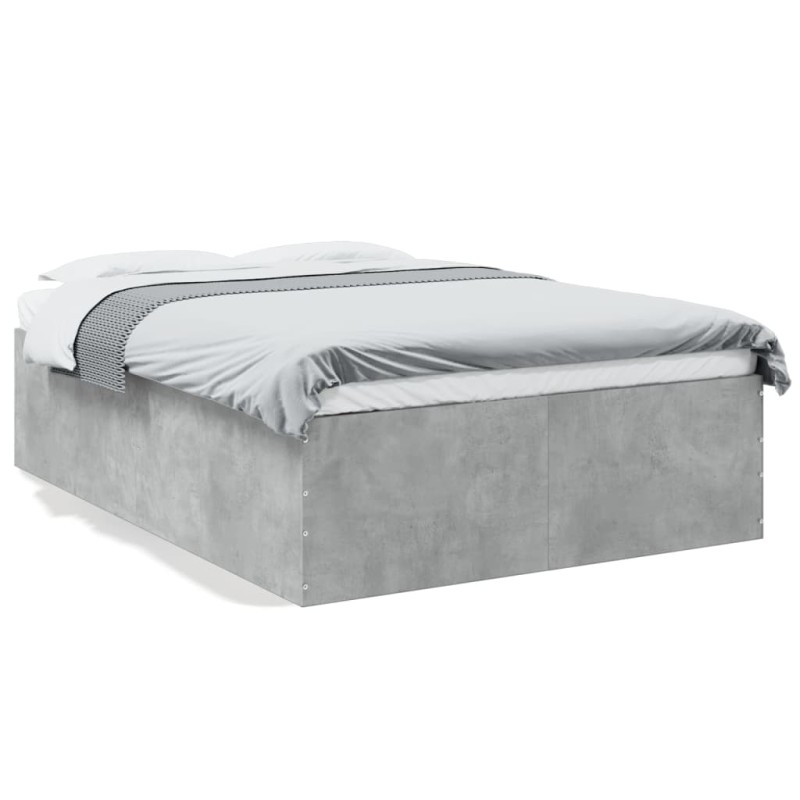 vidaXL Estructura de cama madera de ingeniería gris hormigón 140x190cm vidaXL Estructura de cama madera de ingeniería gris hormigón 140x190cm