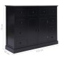 vidaXL Aparador con 10 cajones madera negro 113x30x79 cm vidaXL Aparador con 10 cajones madera negro 113x30x79 cm
