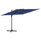 vidaXL Sombrilla colgante de doble techo azul celeste 400x300 cm vidaXL Sombrilla colgante de doble techo azul celeste 400x300 cm