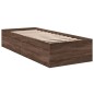 vidaXL Estructura de cama madera de ingeniería marrón roble 90x190 cm vidaXL Estructura de cama madera de ingeniería marrón roble 90x190 cm