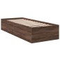 vidaXL Estructura de cama madera de ingeniería marrón roble 90x190 cm vidaXL Estructura de cama madera de ingeniería marrón roble 90x190 cm