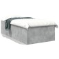 vidaXL Estructura de cama madera de ingeniería gris hormigón 90x190 cm vidaXL Estructura de cama madera de ingeniería gris hormigón 90x190 cm