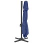vidaXL Sombrilla colgante de doble techo azul celeste 400x300 cm vidaXL Sombrilla colgante de doble techo azul celeste 400x300 cm