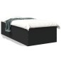 vidaXL Estructura de cama madera de ingeniería negra 75x190 cm