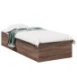vidaXL Estructura de cama madera de ingeniería marrón roble 100x200 cm vidaXL Estructura de cama madera de ingeniería marrón roble 100x200 cm