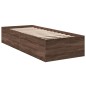 vidaXL Estructura de cama madera de ingeniería marrón roble 100x200 cm vidaXL Estructura de cama madera de ingeniería marrón roble 100x200 cm
