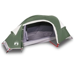 vidaXL Tienda de campaña iglú para 1 persona impermeable verde