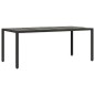 vidaXL Set comedor jardín 9 pzas cojines ratán sintético vidrio negro vidaXL Set comedor jardín 9 pzas cojines ratán sintético vidrio negro