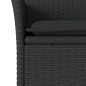 vidaXL Set comedor jardín 9 pzas cojines ratán sintético vidrio negro vidaXL Set comedor jardín 9 pzas cojines ratán sintético vidrio negro