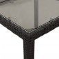 vidaXL Set comedor jardín 9 pzas cojines ratán sintético vidrio negro vidaXL Set comedor jardín 9 pzas cojines ratán sintético vidrio negro