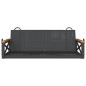 vidaXL Banco columpio de ratán sintético negro 109x62x40 cm