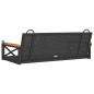 vidaXL Banco columpio de ratán sintético negro 109x62x40 cm