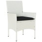 vidaXL Set comedor jardín 5 pzas cojines ratán sintético vidrio blanco vidaXL Set comedor jardín 5 pzas cojines ratán sintético vidrio blanco
