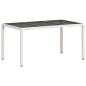 vidaXL Set comedor jardín 5 pzas cojines ratán sintético vidrio blanco vidaXL Set comedor jardín 5 pzas cojines ratán sintético vidrio blanco