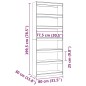 vidaXL Estantería/divisor de espacios madera pino gris 80x30x199,5 cm vidaXL Estantería/divisor de espacios madera pino gris 80x30x199,5 cm