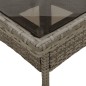 vidaXL Set comedor jardín 3 pzas y cojines ratán sintético vidrio gris vidaXL Set comedor jardín 3 pzas y cojines ratán sintético vidrio gris