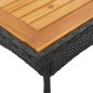 vidaXL Set de comedor jardín 3 pzas con cojines ratán PE acacia negro vidaXL Set de comedor jardín 3 pzas con cojines ratán PE acacia negro