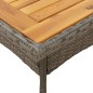 vidaXL Set de comedor jardín 5 pzas con cojines ratán PE acacia gris vidaXL Set de comedor jardín 5 pzas con cojines ratán PE acacia gris