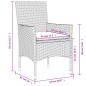 vidaXL Set de comedor jardín 5 pzas con cojines ratán PE acacia beige