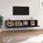 vidaXL Armarios de pared 2 uds contrachapada negro 100x36,5x35 cm vidaXL Armarios de pared 2 uds contrachapada negro 100x36,5x35 cm