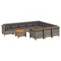 vidaXL Set de sofás de jardín 11 pzas y cojines ratán sintético gris vidaXL Set de sofás de jardín 11 pzas y cojines ratán sintético gris
