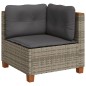 vidaXL Set de sofás de jardín 10 pzas con cojines ratán sintético gris vidaXL Set de sofás de jardín 10 pzas con cojines ratán sintético gris