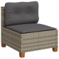 vidaXL Set de sofás de jardín 10 pzas con cojines ratán sintético gris vidaXL Set de sofás de jardín 10 pzas con cojines ratán sintético gris