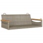 vidaXL Banco columpio de ratán sintético gris 109x62x40 cm vidaXL Banco columpio de ratán sintético gris 109x62x40 cm