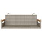 vidaXL Banco columpio de ratán sintético gris 109x62x40 cm vidaXL Banco columpio de ratán sintético gris 109x62x40 cm