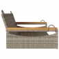 vidaXL Banco columpio de ratán sintético gris 109x62x40 cm vidaXL Banco columpio de ratán sintético gris 109x62x40 cm