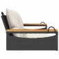 vidaXL Banco columpio con cojines ratán sintético negro 109x62x40 cm vidaXL Banco columpio con cojines ratán sintético negro 109x62x40 cm