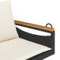 vidaXL Banco columpio con cojines ratán sintético negro 109x62x40 cm vidaXL Banco columpio con cojines ratán sintético negro 109x62x40 cm