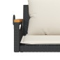 vidaXL Banco columpio con cojines ratán sintético negro 109x62x40 cm vidaXL Banco columpio con cojines ratán sintético negro 109x62x40 cm