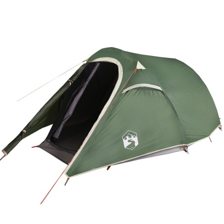 vidaXL Tienda de campaña túnel para 3 personas impermeable verde