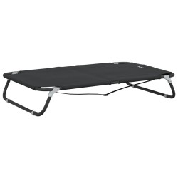 vidaXL Cama para perros plegable tela oxford y acero gris antracita
