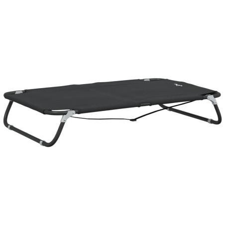 vidaXL Cama para perros plegable tela oxford y acero gris antracita