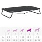 vidaXL Cama para perros plegable tela oxford y acero gris antracita vidaXL Cama para perros plegable tela oxford y acero gris antracita