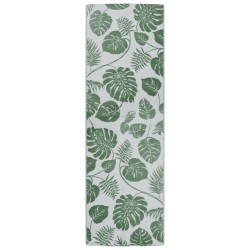 vidaXL Alfombra de exterior PP verde 80x250 cm