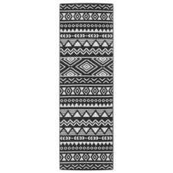 vidaXL Alfombra de exterior PP negra 80x250 cm