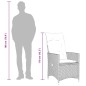 vidaXL Sillón reclinable de jardín con cojines ratán sintético gris vidaXL Sillón reclinable de jardín con cojines ratán sintético gris