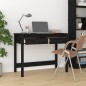 vidaXL Escritorio con cajones madera maciza de pino negro 100x50x78 cm