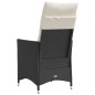 vidaXL Sillón reclinable de jardín con cojines ratán sintético negro vidaXL Sillón reclinable de jardín con cojines ratán sintético negro