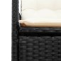 vidaXL Sillón reclinable de jardín con cojines ratán sintético negro vidaXL Sillón reclinable de jardín con cojines ratán sintético negro